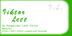 viktor lett business card